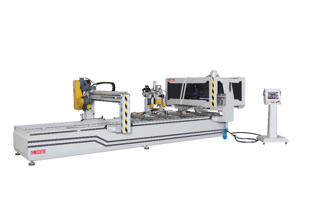 MZK NC RIPPER DOUBLE PLC CONTROL – Centru CNC industrial cu doua punti pentru dimensionare, debitare si prelucrare completa a usilor