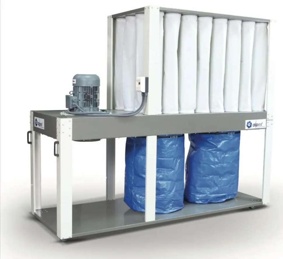 ALPEX 10000 – Sistem industrial de capacitate maxima pentru exhaustare rumegus si colectare praf in fabrici CNC si productie grea